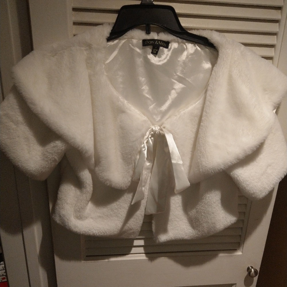 White short jacket wrap.